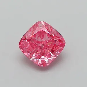 1.05ct CUSHION Fancy Vivid Pink VS2 Coloured Lab diamond