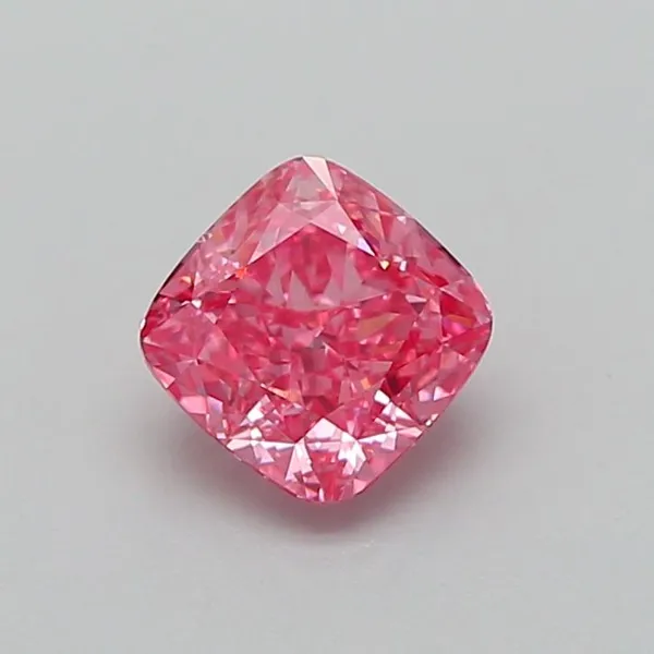 1.05ct CUSHION Fancy Vivid Pink VS2 Coloured Lab diamond