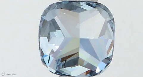 0.51ct CUSHION Fancy Vivid Blue SI1 Coloured Lab diamond
