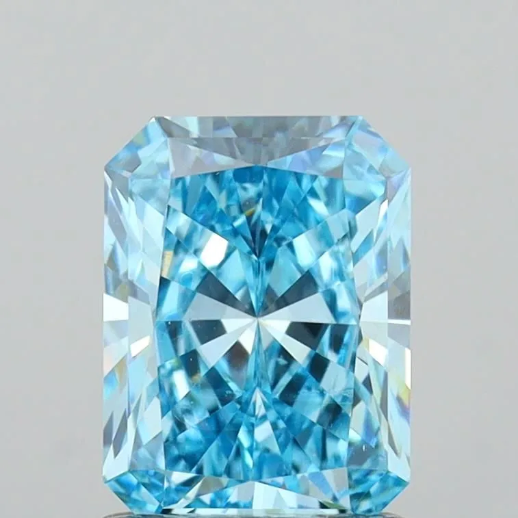 1.38ct RADIANT Fancy Vivid Blue VS1 Coloured Lab diamond