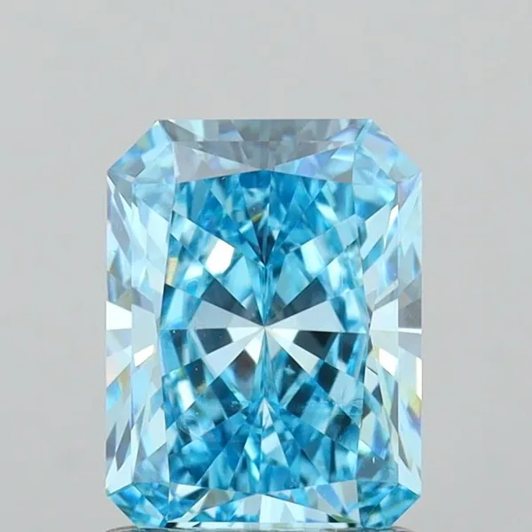 1.38ct RADIANT Fancy Vivid Blue VS1 Coloured Lab diamond