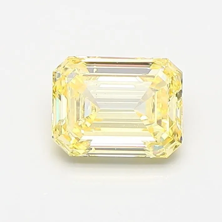 1.01ct EMERALD Fancy Yellow VS2 Coloured Lab diamond