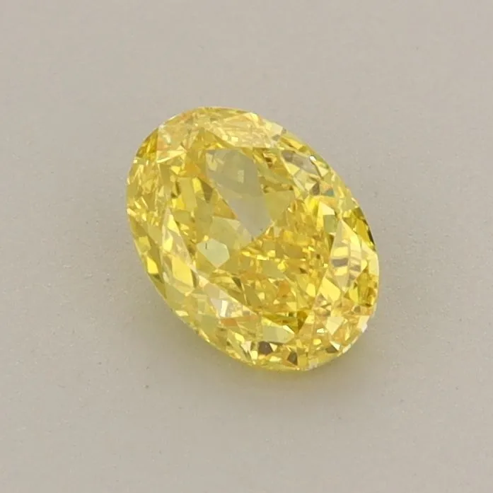 0.50ct OVAL Fancy Vivid Yellow VS1 Coloured Lab diamond