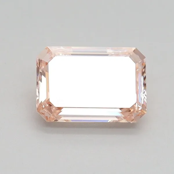 1ct EMERALD Fancy Orangey Pink VS2 Coloured Lab diamond