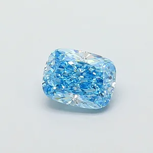 1.26ct CUSHION Fancy Vivid Blue VVS2 Coloured Lab diamond