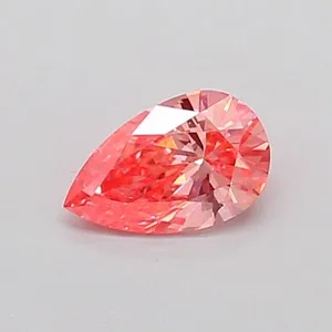 0.31ct PEAR Fancy Vivid Pink SI2 Coloured Lab diamond