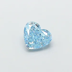 1.1ct HEART Fancy Vivid Blue VS1 Coloured Lab diamond