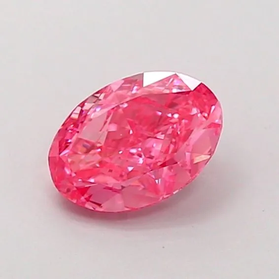 1.02ct OVAL Fancy Vivid Pink VVS2 Coloured Lab diamond