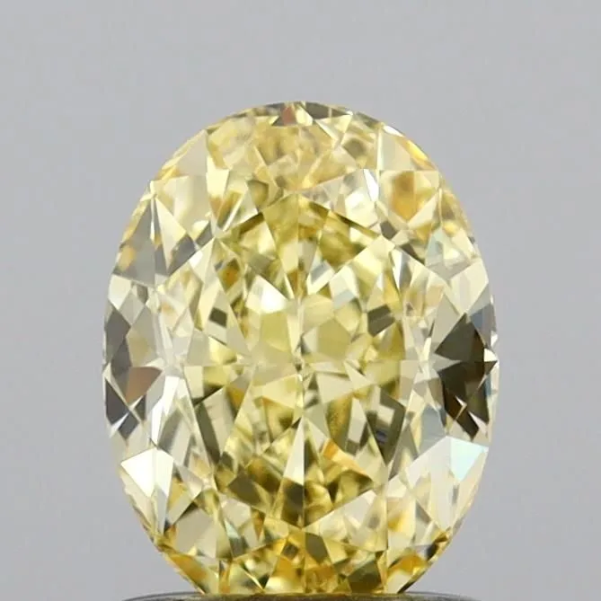 1.05ct OVAL Fancy Intense Yellow VVS2 Coloured Lab diamond