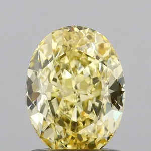 1.05ct OVAL Fancy Intense Yellow VVS2 Coloured Lab diamond