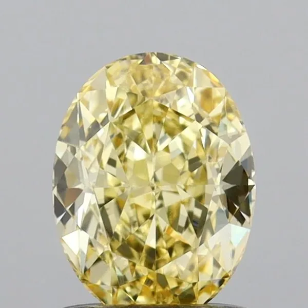 1.05ct OVAL Fancy Intense Yellow VVS2 Coloured Lab diamond