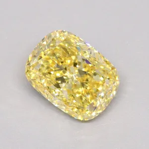 1.02ct CUSHION Fancy Intense Yellow VVS2 Coloured Lab diamond