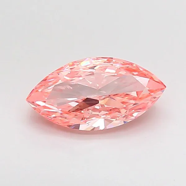 1.9ct MARQUISE Fancy Vivid Pink VVS2 Coloured Lab diamond