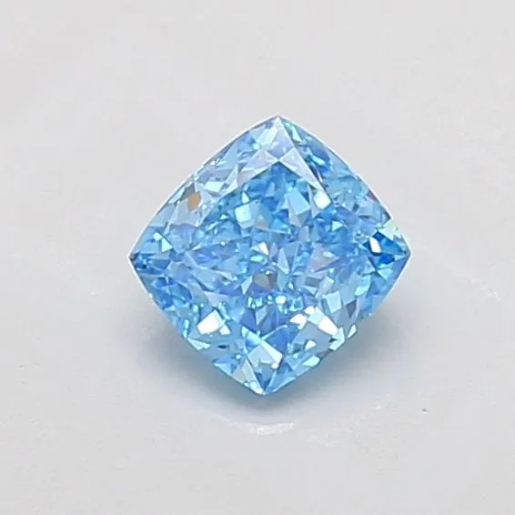 1.07ct CUSHION Fancy Vivid Blue VVS2 Coloured Lab diamond