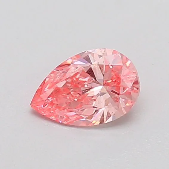 0.38ct PEAR Fancy Vivid Pink VS1 Coloured Lab diamond