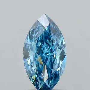 1.03ct MARQUISE Fancy Vivid Blue SI2 Coloured Lab diamond