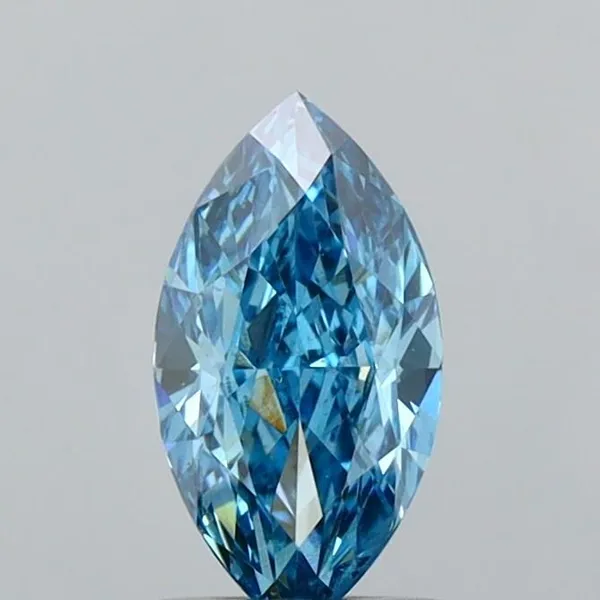 1.03ct MARQUISE Fancy Vivid Blue SI2 Coloured Lab diamond