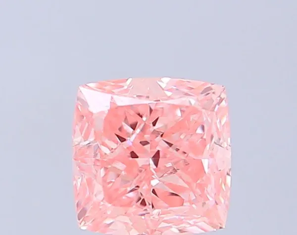 1.08ct CUSHION Fancy Vivid Pink VVS2 Coloured Lab diamond