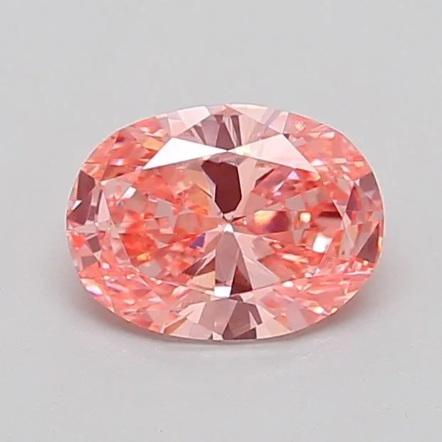 0.82ct OVAL Fancy Vivid Pink VS1 Coloured Lab diamond