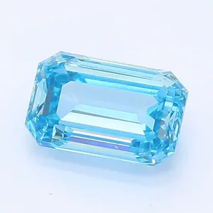 0.94ct EMERALD Fancy Vivid Blue VS1 Coloured Lab diamond