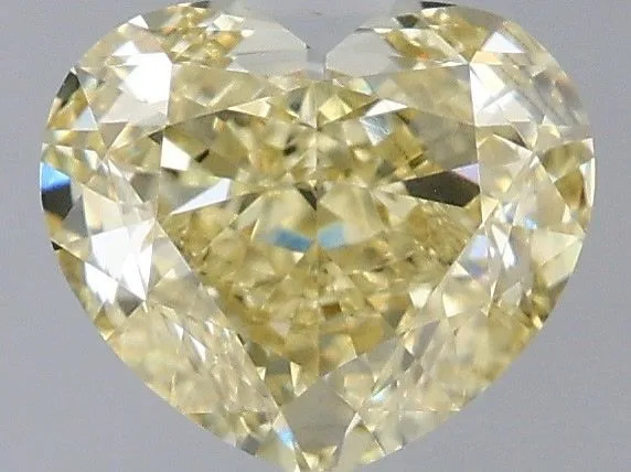 1.58ct HEART Fancy Yellow VVS2 Coloured Lab diamond