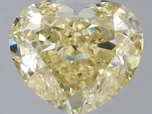 1.58ct HEART Fancy Yellow VVS2 Coloured Lab diamond
