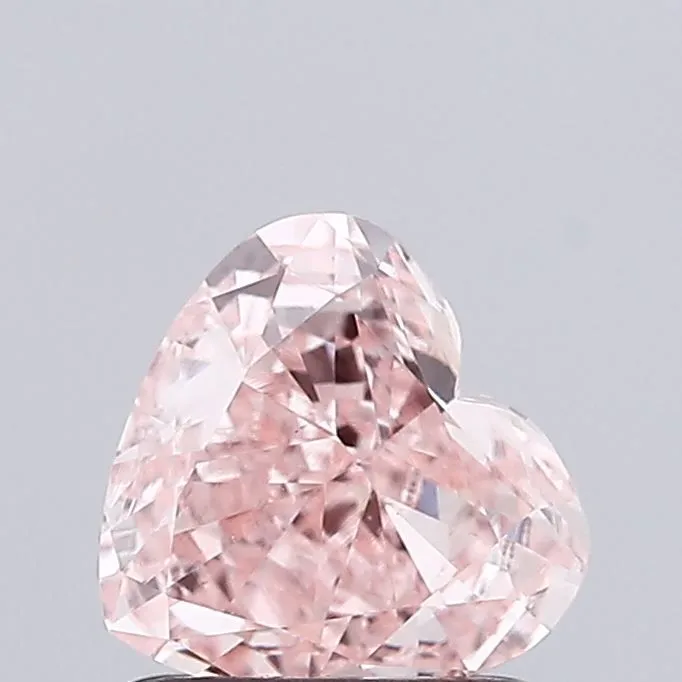 1.11ct HEART Fancy Vivid Pink VS1 Coloured Lab diamond