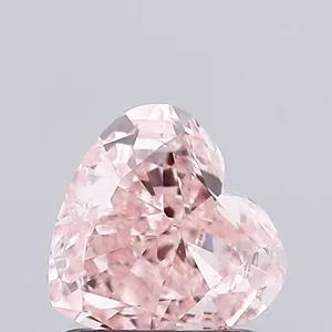 1.11ct HEART Fancy Vivid Pink VS1 Coloured Lab diamond