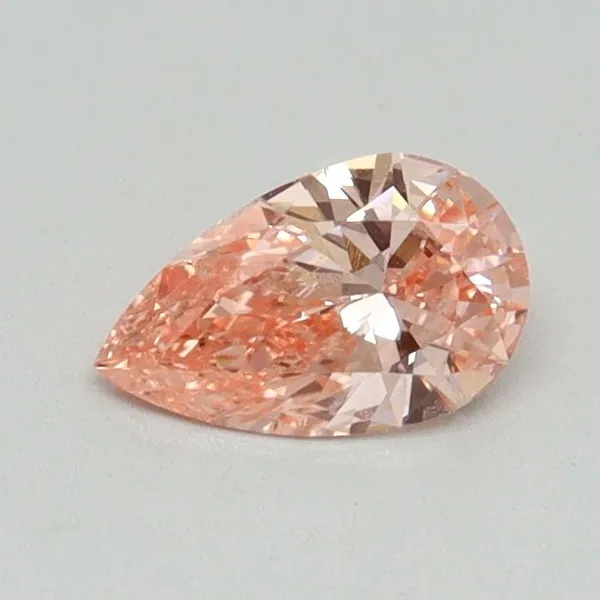0.42ct PEAR Fancy Vivid Pink SI1 Coloured Lab diamond