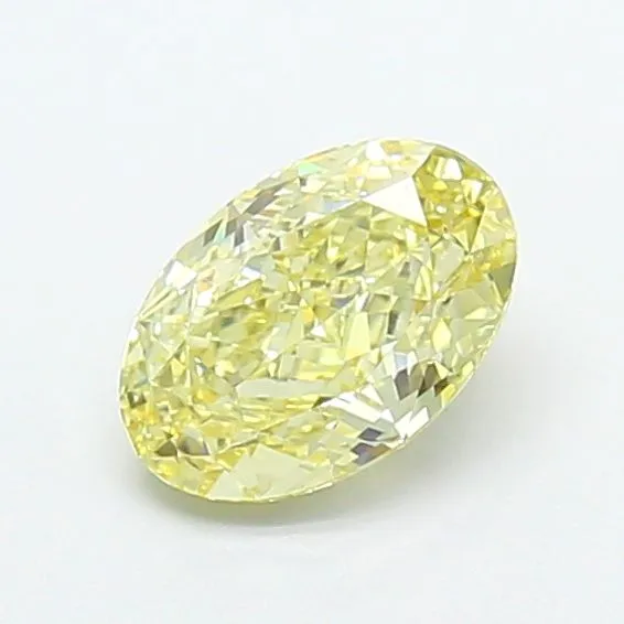1.12ct OVAL Fancy Light Yellow VS1 Coloured Lab diamond