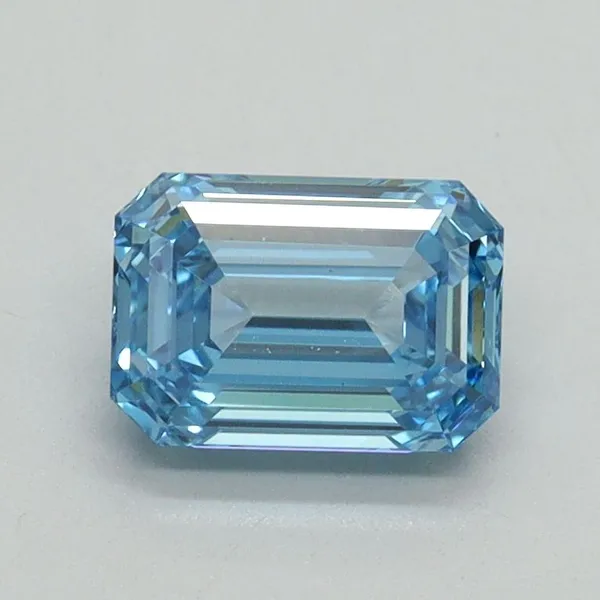 1.01ct EMERALD Fancy Vivid Blue VS1 Coloured Lab diamond