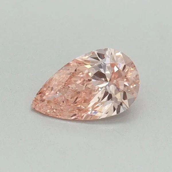0.3ct PEAR Fancy Vivid Pink SI1 Coloured Lab diamond