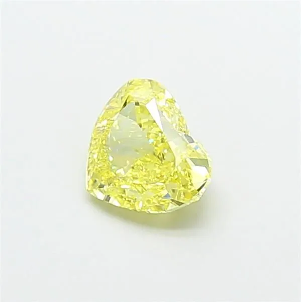 1.1ct HEART Fancy Intense Yellow VS1 Coloured Lab diamond
