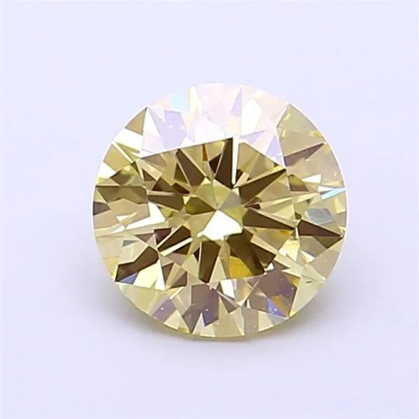 1.02ct ROUND Fancy Light Yellow VS1 Coloured Lab diamond
