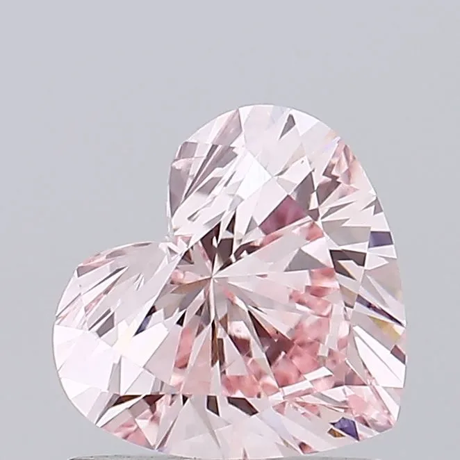 0.91ct HEART Fancy Intense Pink VS2 Coloured Lab diamond