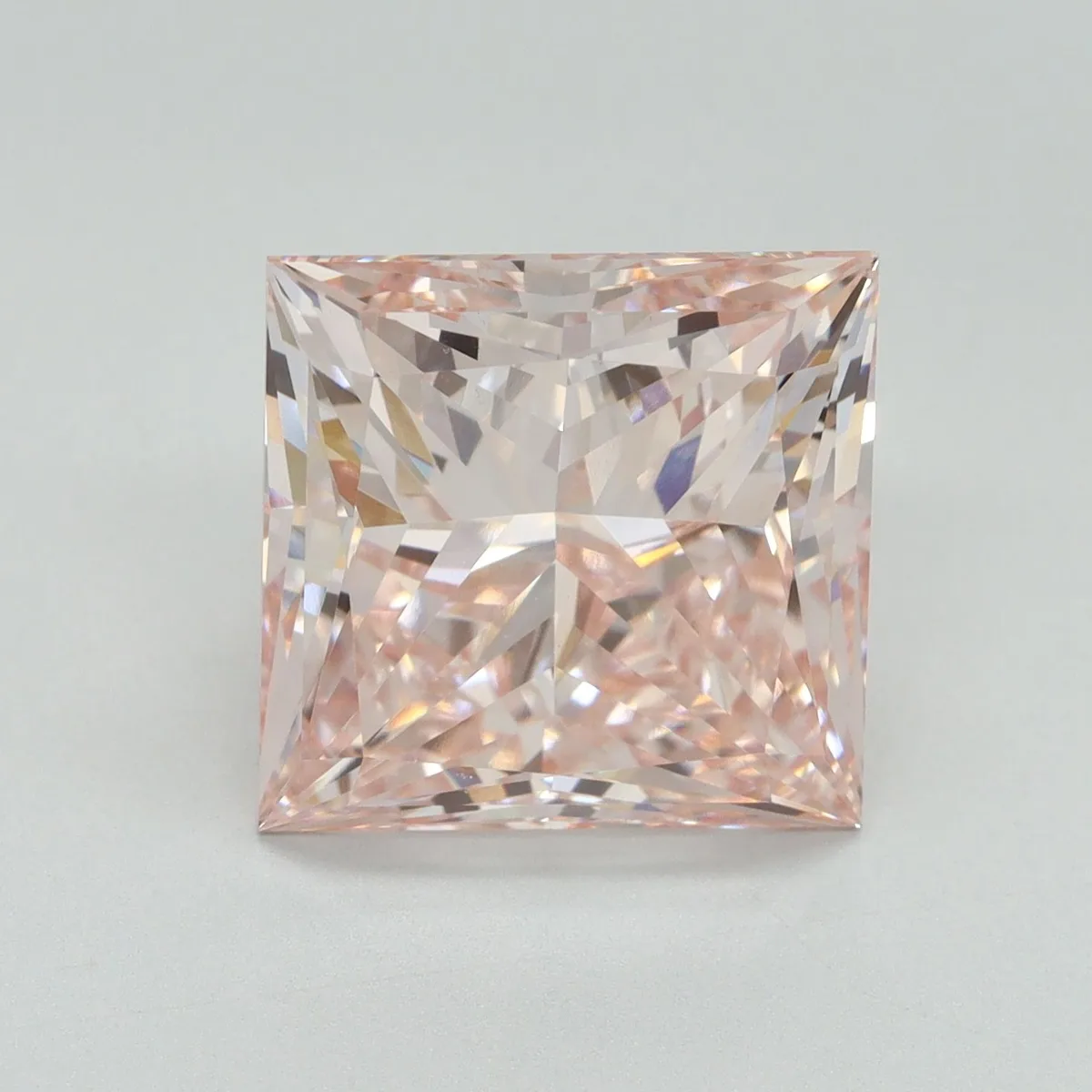 7.56ct PRINCESS Fancy Intense Pink VS1 Coloured Lab diamond