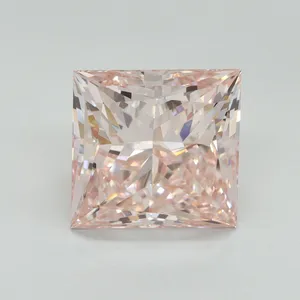 7.56ct PRINCESS Fancy Intense Pink VS1 Coloured Lab diamond
