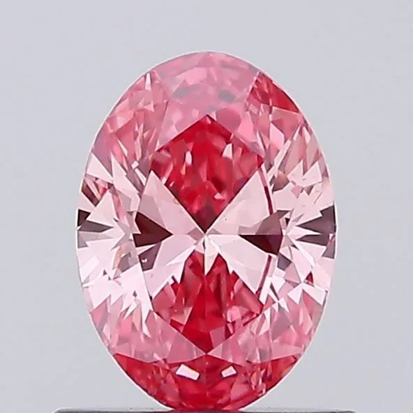 0.66ct OVAL Fancy Vivid Pink VS1 Coloured Lab diamond