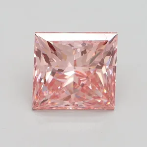 2.06ct PRINCESS Fancy Intense Pink VS2 Coloured Lab diamond