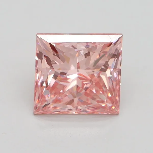 2.06ct PRINCESS Fancy Intense Pink VS2 Coloured Lab diamond