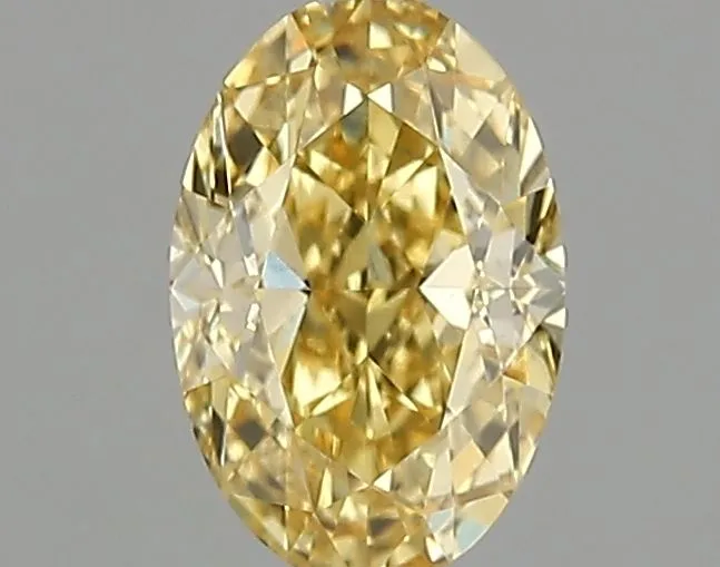 1.05ct OVAL Fancy Intense Yellow VS1 Coloured Lab diamond