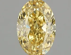 1.05ct OVAL Fancy Intense Yellow VS1 Coloured Lab diamond
