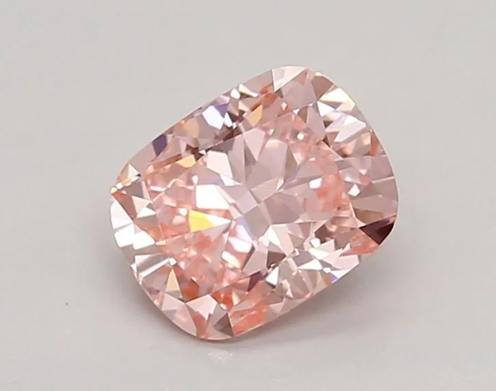 0.91ct CUSHION Fancy Vivid Pink VS1 Coloured Lab diamond