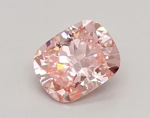 0.91ct CUSHION Fancy Vivid Pink VS1 Coloured Lab diamond