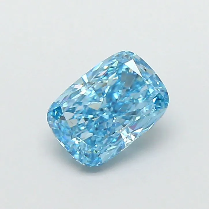 1.10ct CUSHION Fancy Vivid Blue VS1 Coloured Lab diamond