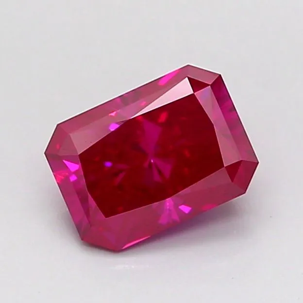 0.91ct RADIANT Fancy Vivid Pink VS2 Coloured Lab diamond