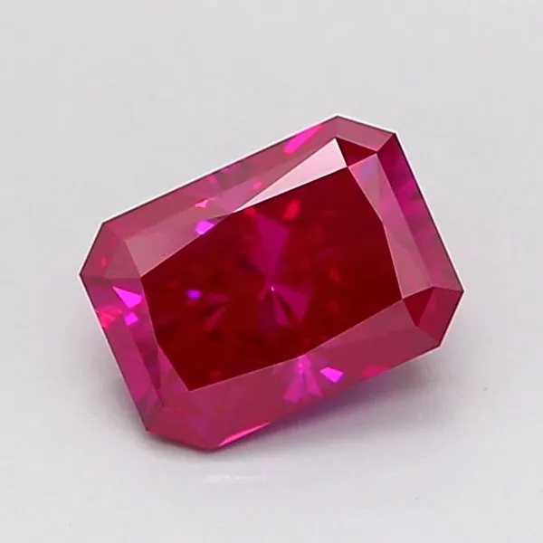 0.91ct RADIANT Fancy Vivid Pink VS2 Coloured Lab diamond