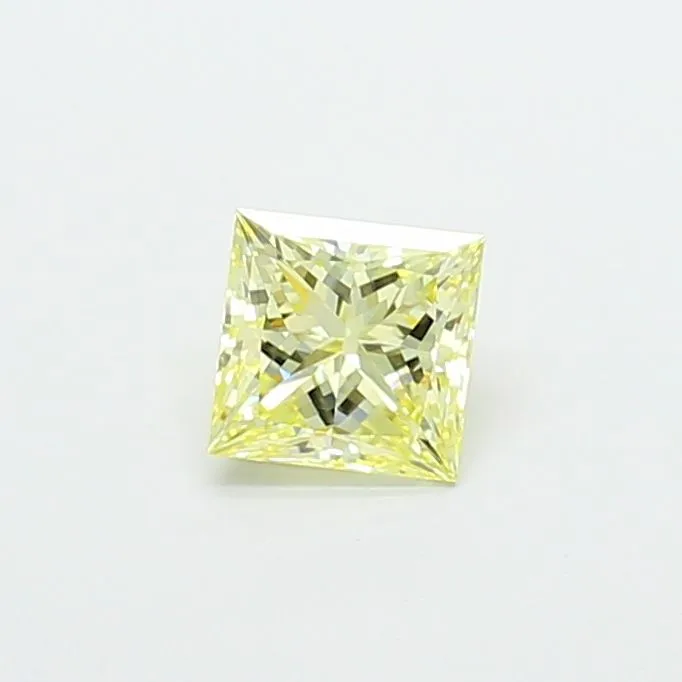 1.06ct PRINCESS Fancy Yellow VS1 Coloured Lab diamond