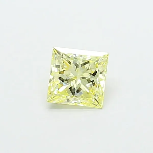 1.06ct PRINCESS Fancy Yellow VS1 Coloured Lab diamond