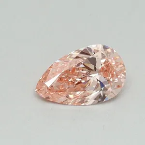 0.3ct PEAR Fancy Vivid Pink VS2 Coloured Lab diamond